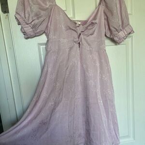 GIANNI BINI Puff Sleeve Silky dress